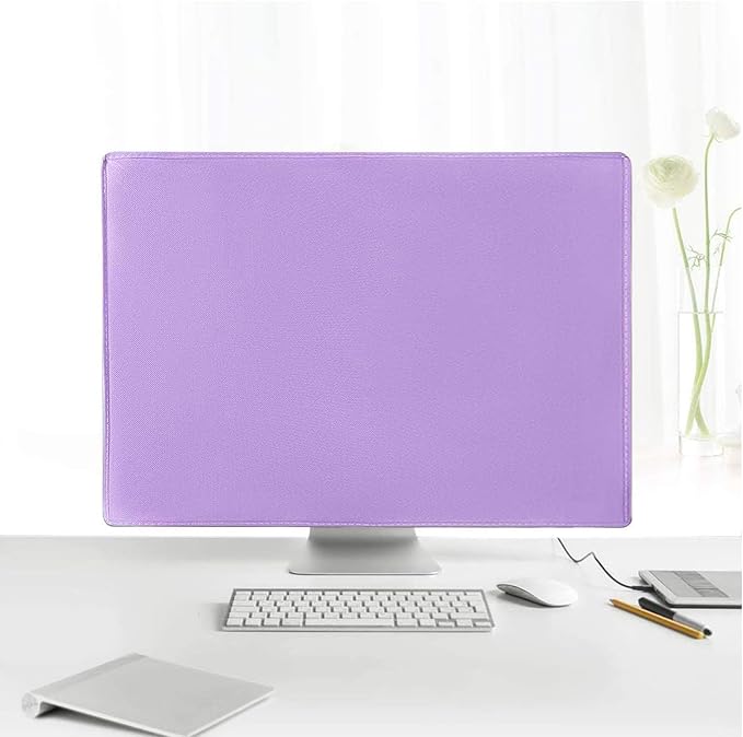 MOSISO Monitor Dust Cover 22, 23, 24, 25 inch Anti-Static Dustproof LCD/LED/HD Panel Case Computer Screen Protective Sleeve Compatible with iMac 24 inch, 22-25 inch PC, Desktop and TV, Purple
