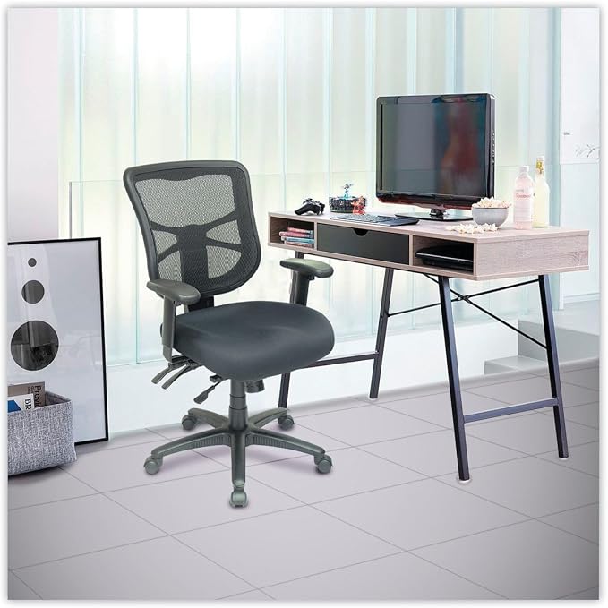 Alera Elusion Series Mesh Mid-Back Multifunction Chair, Black