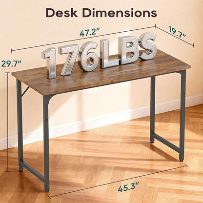 BestOffice Computer Desk,Home Office Desk, Modern Simple Style for Home Office Study Writing (Vintage, 47 Inch)