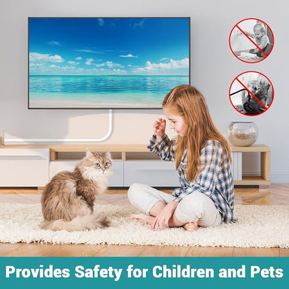 Self-Adhesive TV Cable Hider, Home Audio Flexible Wire Cord Management, RG6 Coaxial Cable Raceways, HDMI Cable Cord Hider, White (118 in/3m)