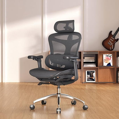 SIHOO Doro C300 Ergonomic Office Chair with Ultra Soft 3D Armrests, Dynamic Lumbar Support for Home Office Chair, Adjustable Backrest Desk Chair, Swivel Big and Tall Computer Chair 2 Packs Black