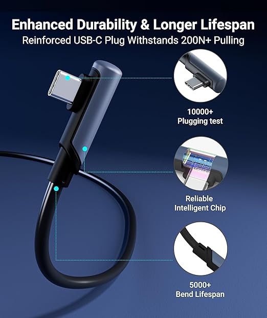 Syntech Link Cable 10 FT Compatible with Oculus/Meta Quest 3/Meta Quest 3S, Quest2/Pro/Pico 4/Ultra Accessories and PC/SteamVR, High Speed PC Data Transfer, USB 3.0 to USB Cable for VR Headset, Black