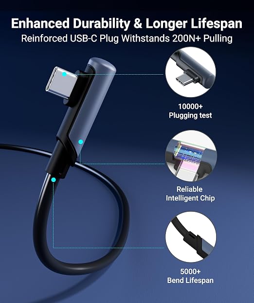 Syntech Link Cable 26 FT with Signal Booster Compatible with Meta/Oculus Quest 3, Quest2/Pro/Pico4 Accessories and PC/SteamVR, High Speed Data Transfer, USB 3.0 to USB C Cable for VR Headset, Black