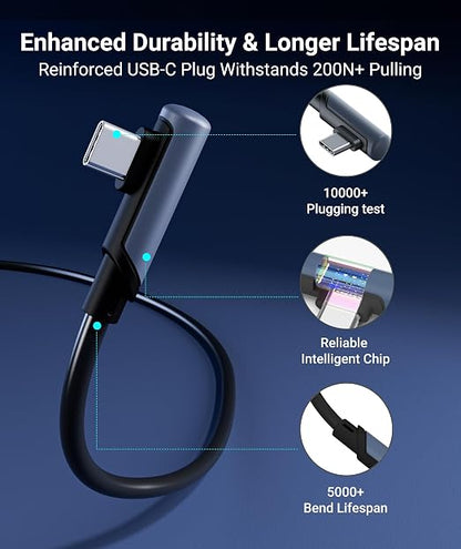 Syntech Link Cable 26 FT with Signal Booster Compatible with Meta/Oculus Quest 3, Quest2/Pro/Pico4 Accessories and PC/SteamVR, High Speed Data Transfer, USB 3.0 to USB C Cable for VR Headset, Black