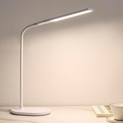 LED Desk Lamp for Home Office, Ultra Wide Double Head Desk Lamp with 67 Inch Coverage, 2400 Lux Bright Task Lighting, 5 Color Modes, Adjustable Brightness, Reading Lamp for Work and Study