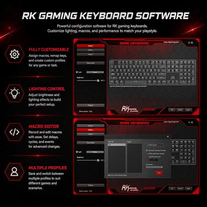 RK ROYAL KLUDGE S108 Typewriter Mechanical Keyboard, Wired Gaming Keyboard with Number Pad, Full Size Retro Keyboards w/Detachable Wrist Rest for Mac/Win/PC, Clicky Blue Switch, Yellow Backlit Black