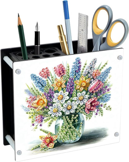 DIY Diamond Painting Kit，Vase Special Shape diamond painting pen holder, Acrylic Daily Office Desktop Decoration Storage Item