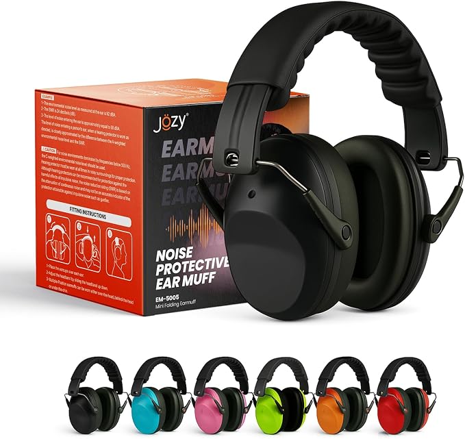Jozy Noise Canceling Headphones for Kids, SNR 26dB Ear Protection for Autism, Sound Proof Sensory Muffs for Hearing, Concerts