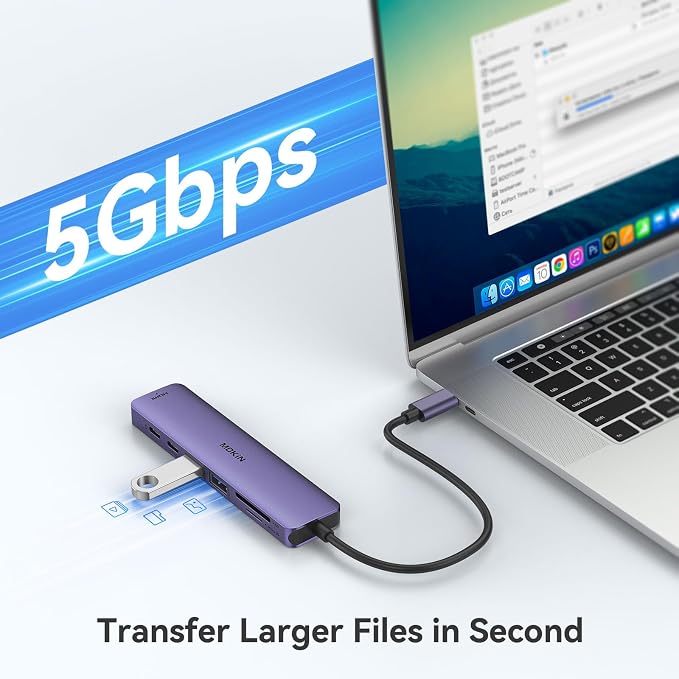 USB C Hub HDMI Adapter for MacBook Pro/Air, MOKiN 7 in 1 USB C Dongle with HDMI