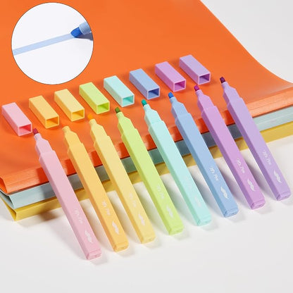 Mr. Pen- Aesthetic Highlighters No Bleed, 8 Pack, Pastel Candy Colors | Chisel Tip, Cute Highlighters Assorted Colors for Journaling, Highlighting, Underlining, Fast Dry, Back to School Supplies
