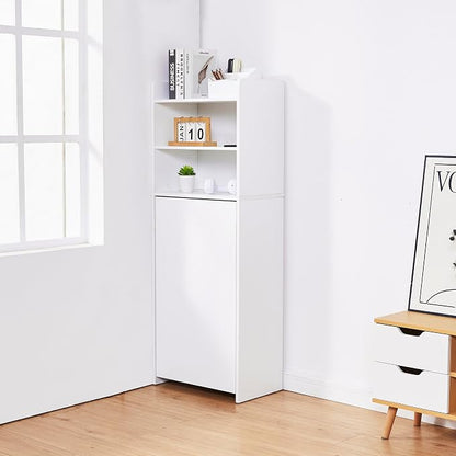 Folding Desk with Storage,Space-Saving Foldable Desk, Wall Mount Fold Out Computer Table for Home Office (White)