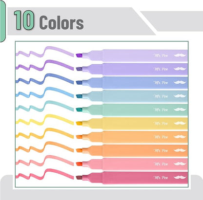 Mr. Pen- Aesthetic Bible Highlighters No Bleed Through, 10 Pack | Assorted Colors, Cute Highlighter for Journaling Supplies and School Accessories, Bible Highlighters and Pens No Bleed