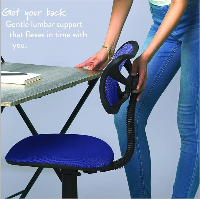 Urban Lifestyle Swivel Mesh Desk Chair, Navy 21D x 21W x 33H in