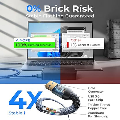 AINOPE USB to USB Cable, 3.3FT*1Pack USB 3.0 A to A Male to Male Cable [Never Rupture] Double End Type A Cord for Data Transfer, Compatible with Hard Drive Enclosures, Laptop Cooler, KVM, DVD Player