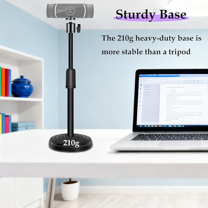 Webcam Stand, 12.6 Inch Web Cam Stand for Desk, Adjustable Webcam Mount Camera Stand for Logitech Webcam C922 C930e C920S C920 C615 C960 C920x BRIO 4K NexiGo N60, Phones, Cameras