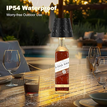 2026 New Wireless Bottle Lamp,LED Bottle Lights for Liquor & Wine Bottles,Bottle Light with Dimmable(Black+White)