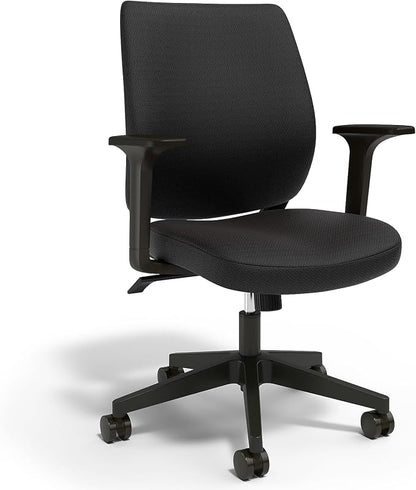 Staples Ergonomic Task Chair, Fabric, Black