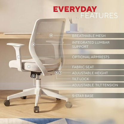 Staples Ergonomic Task Chair, Mesh, Gray