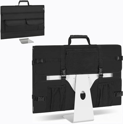 Monitor Carrying Case for 24" Monitors/LCD Screens, Compatible with iMac 21.5"/24", Protective Travel Carrying Bag with Padded Velvet and Carry Handle