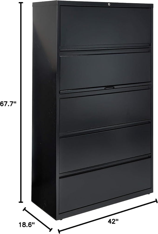 Lorell Telescoping Suspension Lateral Files - 5-Drawer