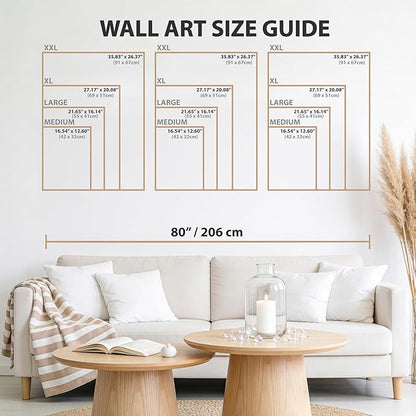 qmmp Modern Wooden Wall Sculptures - Set of 3 - Home Decor Accent - Large Wall Art for Living Room, Bedroom, Office - Easy Installation (Walnut, Large - Direction)