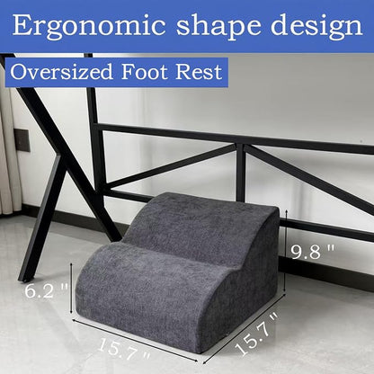 Foot Rest for Under Desk at Work.Multifunctional 3-Tier Foot Stool,with Washable Footrest.for Under Desk,Office Chair Gaming Chair & Sofa,Leg Elevation Pillow,Supports Posture -Dark Grey