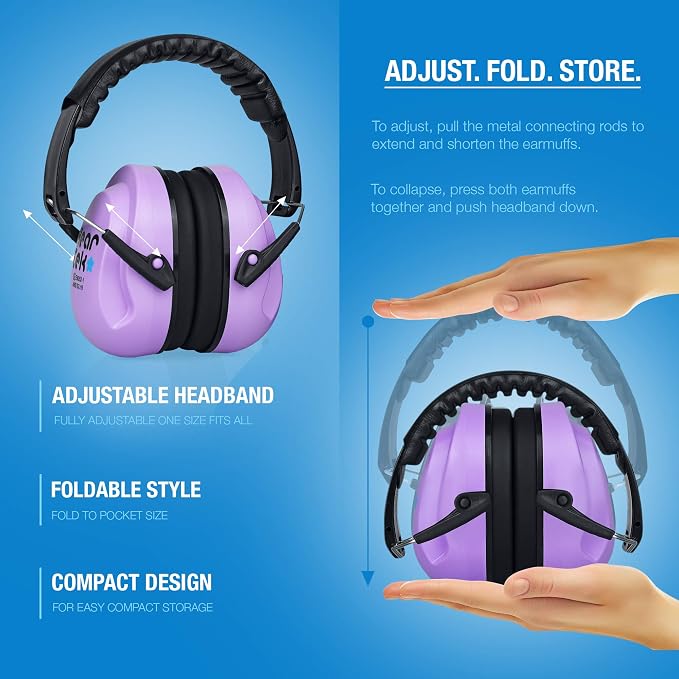Noise Cancelling Headphones Kids Adult Earmuffs Shooting Ear Protection Foldable Ear Protection Earmuffs