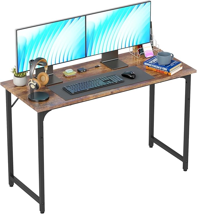 BestOffice Computer Desk,Home Office Desk, Modern Simple Style for Home Office Study Writing (Vintage, 47 Inch)