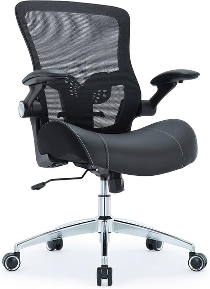 Office Chair Ergonomic Desk Chair-400lbs Big and Tall Heavy Duty, Wide & Soft 3D Modeling Foam Cushion Home Office Desk Chair with Adjustable Seat Height, Executive Computer Task Chair