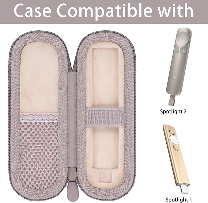 co2CREA Hard Case Replacement for Logitech Spotlight 2/1 Presentation Remote Presenter Clicker, Sand
