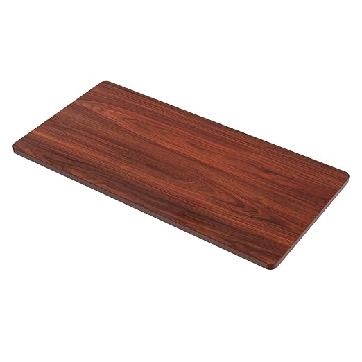 SANODESK Universal Tabletop 48"x24"x1" Thickness One-Piece Table Top Rectangular Particle Board for Standing Desk and Home Office Countertop DIY,Mahogany Desk Top