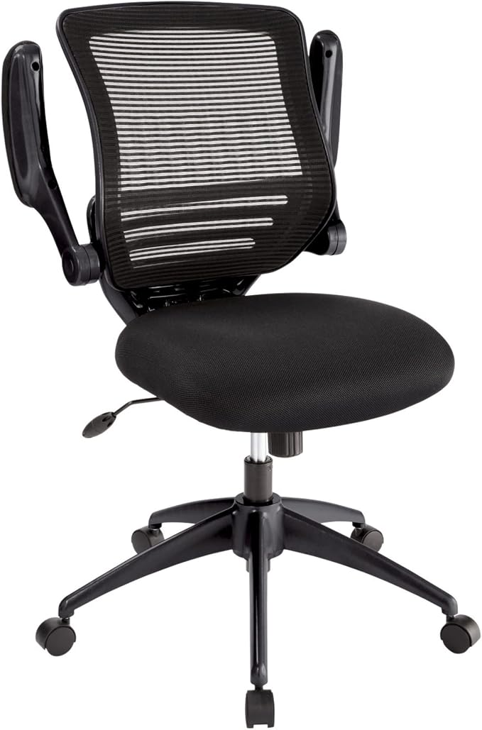 Realspace® Calusa Mesh Mid-Back Chair, Black