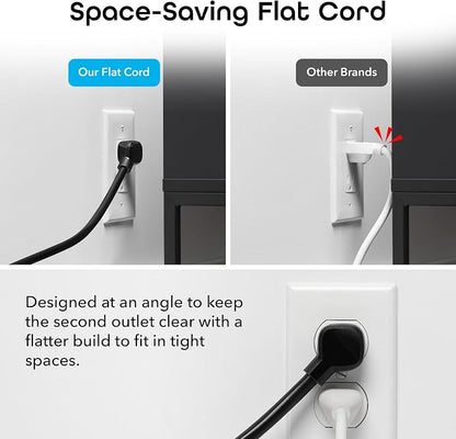 Geeni Surge Ultra Smart 8-Outlet Surge Protector – 6 Smart Outlets, 2 Always-On Outlets, 6 ft Cord, WiFi & Voice Control with Alexa/Google, 1200 Joules Protection, No Hub, Black