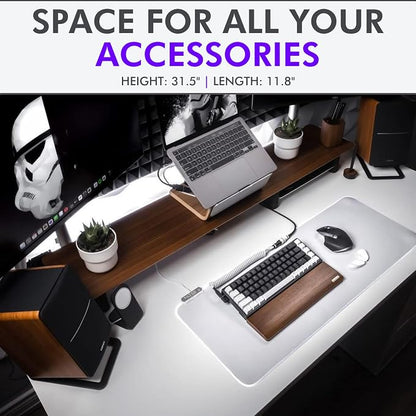 Tilted Nation Bone White Gaming Mouse Pad RGB - Large LED Mousepad - LED Desk mat with 8 Adjustable Light Modes - Non Slip Rubber Base, Easy to Clean Water Proof Surface Mat for Keyboard and Mouse