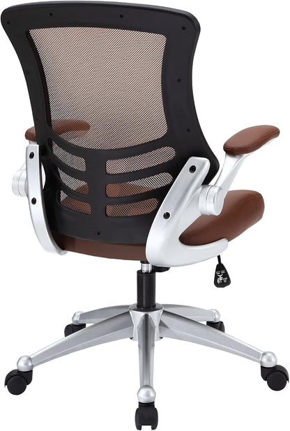 Modway Attainment Mesh Vinyl Modern Office Chair in Tan