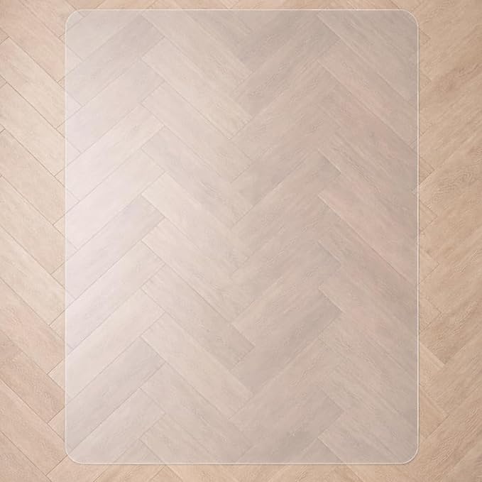 Marvelux Large Office Chair Mat for Hardwood Floors 48" x 60" Clear PVC Hard Floor Protector Mat for Under Desks, Rectangular Vinyl Floor Mat for Computer Desks and Gaming Chairs