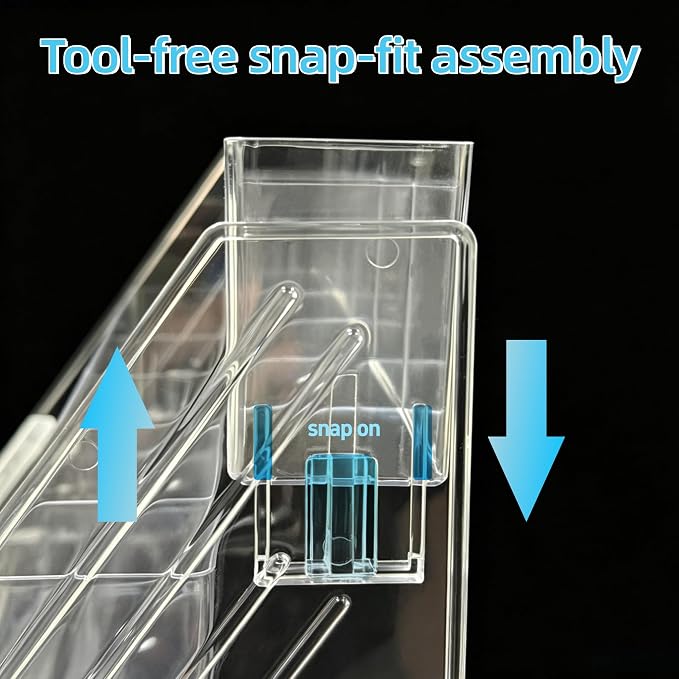 5-Tier Acrylic Marker Organizer, 150 Slots Desktop Pen Storage Rack, Vertical Art Supply Holder for Colored Pencils, Paint Brushes & Office Accessories, Clear Desk Stationery Display