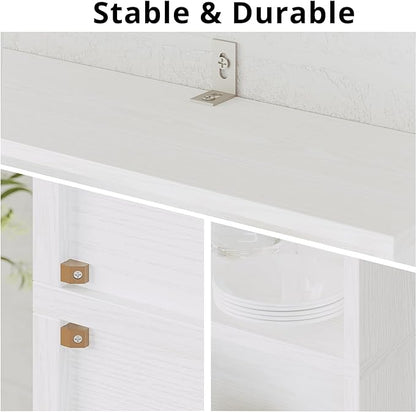 IRONCK Industrial Bookshelves and Bookcases with Doors Floor Standing 6 Shelf Display Storage Shelves 70 in Tall Bookcase for Home Office, Living Room