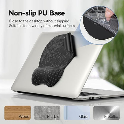 TECKNET Gel Mouse Pad with Wrist Rest, 3 in 1 Keyboard Wrist Rest for Pain Relief, Non-Slip PU Base & Easy Typing, Ergonomic Mousepad Set for Office & Home