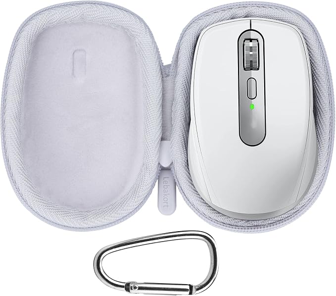 Lebakort Hard Case Compatible with Logitech MX Anywhere 3S & 2S Compact Performance Mouse (Pale Grey Case)