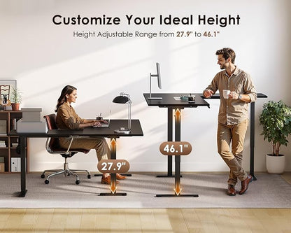 OffiGo 71 Inch Reversible L Shaped Electric Standing Desk, Height Adjustable Corner Stand up Desk, Ergonomic Large Lift Computer Table for Home, Office, Workstation, Black