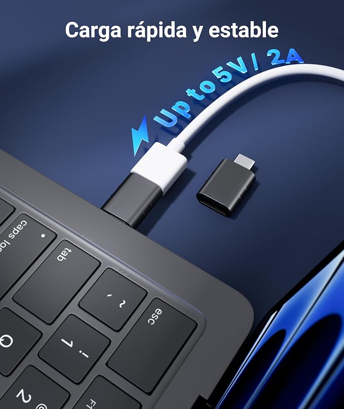 Syntech USB C to USB Adapter Pack of 2 USB C Male to USB3 Female Adapter Compatible with iPhone 17 Pro Max MacBook Pro Air 2024 iMac iPad Mini Pro, Other Type C or Thunderbolt 5/4 Devices, Space Black