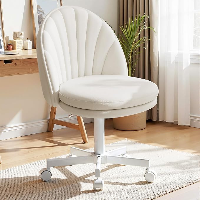 GTPLAYER Small Ergonomic Tall Office Chair, Computer Desk Chair with Wheels Versatile Height Use: Office to Bar Stools (or Standing Desk), Vanity Chair with Back PU Leather Shell Design for Gift