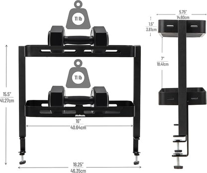Mind Reader 2-Tier Desk Organizer with Clamp, Accessory Shelf