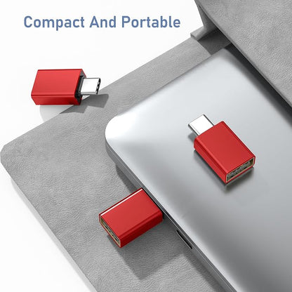 Basesailor USB C to USB Adapter 3Pack,Type C Thunderbolt 4 Converter,USBC Male to USBA 3.0 Female OTG Connector for Ford Mustang Mach-E,Tesla Model 3/Y,Samsung S25 S26,MacBook Pro Air,Camera,iPhone 17