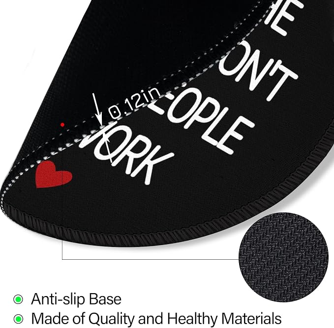 Funny Coworker Office Work Colleague Mouse Pad, Desk Sign Small Round Mousepads, Mini Travel Mouse Mat for Wireless Computer Laptop, Office Accessories, 8.6 x 8.6 inch
