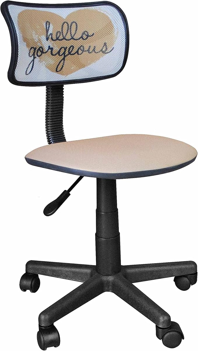 Urban Lifestyle Printed Swivel Mesh Chair, Hello Gorgeous 23D x 12W x 35H in