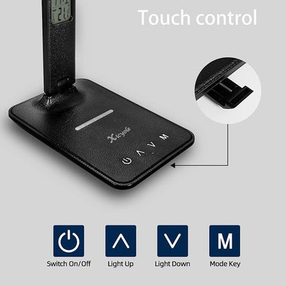 Desk lamp,LED Lamp with Wireless Charger,USB Charger Port,Touch Control,3 Color Modes,5 Brightness Levels,Eye-Protecting Table Lamp,Led Lights for Bedroom,Home,Office,Black