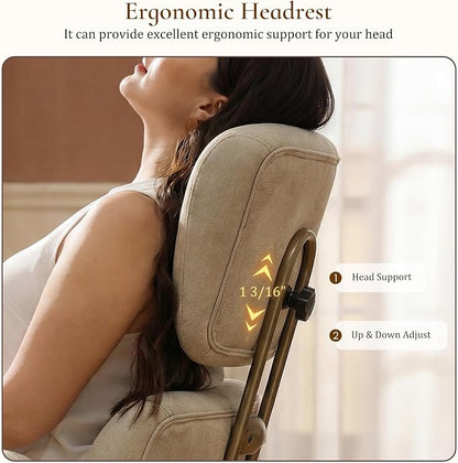 EUREKA ERGONOMIC Home Office Desk Chairs, Ergonomic Computer Chair with High Back, Executive Office Chair with Lumbar Support, Spring Cushion Seat, Mid-Century Modern, Off-White