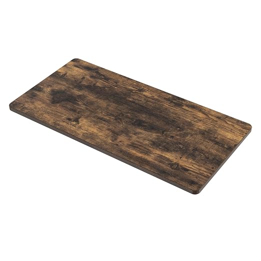 SANODESK Universal Tabletop 55"x28"x1" Thickness One-Piece Table Top Rectangular Particle Board for Standing Desk and Home Office Countertop DIY,Rustic Brown Desk Top